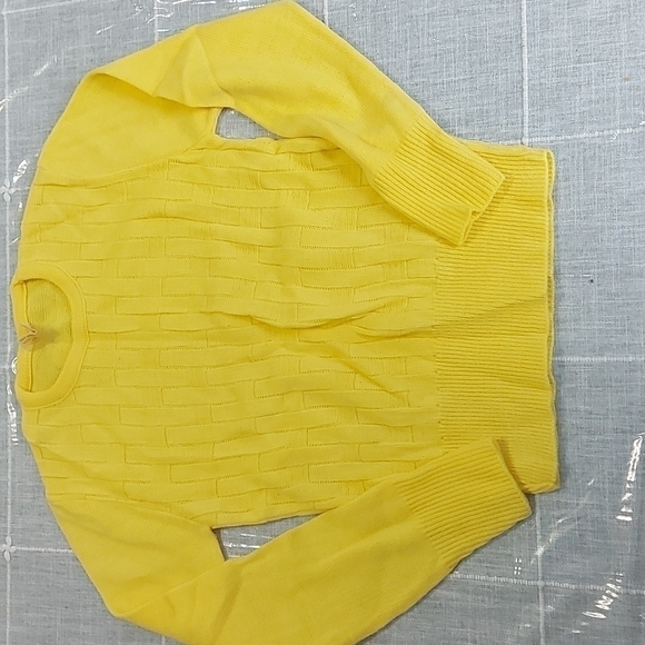 VINTAGE yellow fanfare sweater - Picture 1 of 2